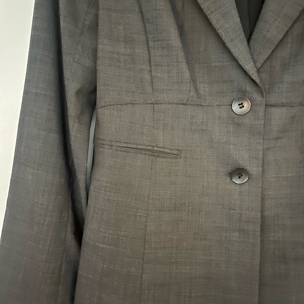 Tailored grey plaid blazer